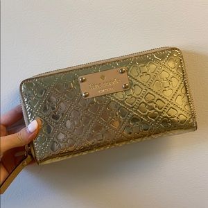 Kate Spade Gold Embossed Wallet